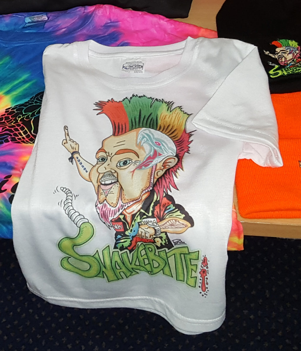 White or pink  caricature t-shirt kids and Adults