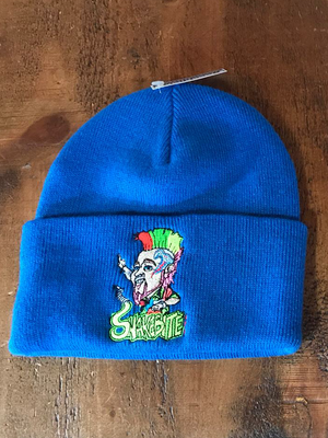 Snakebite Beanie Hat Embroided.