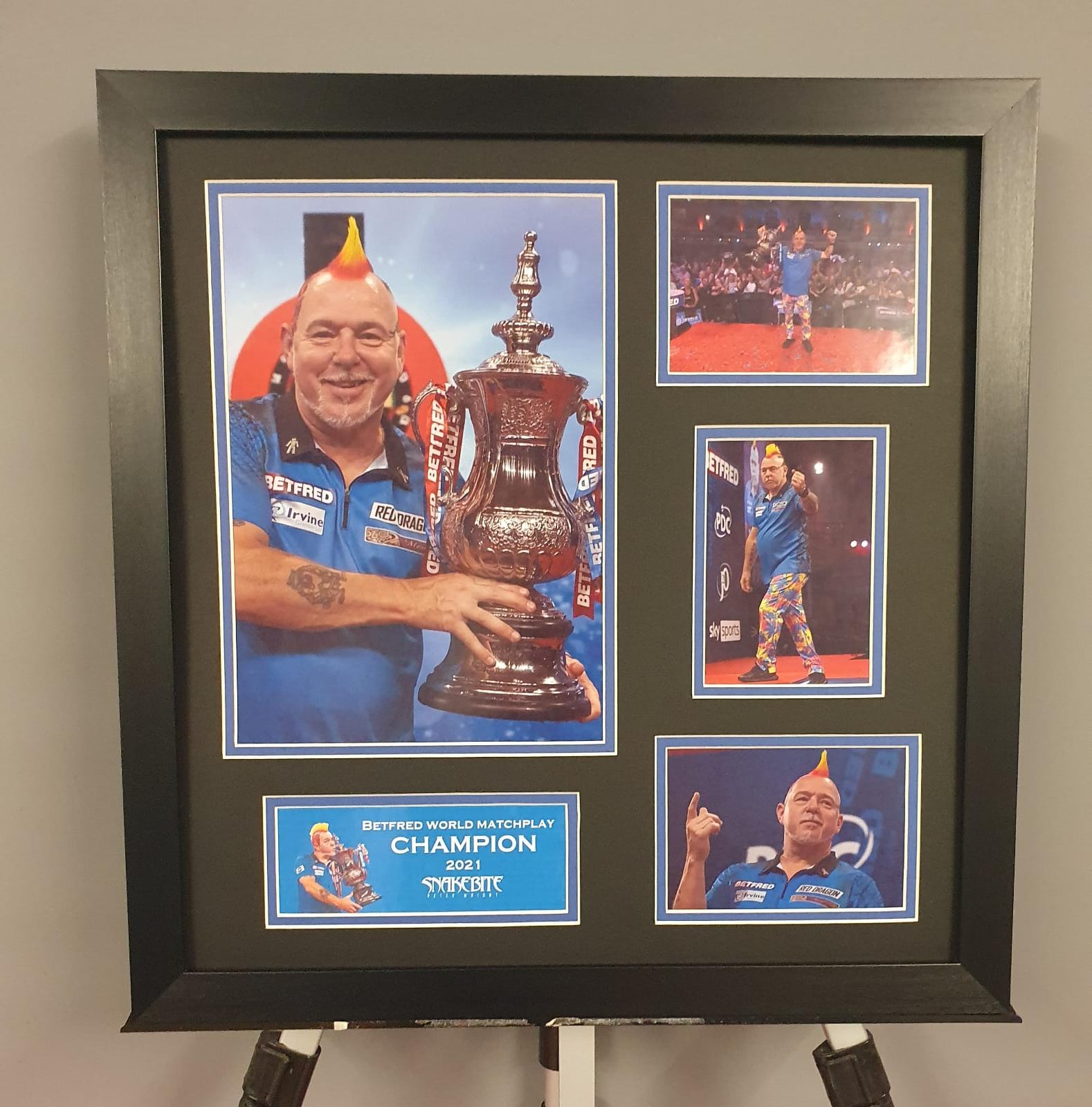Limited edition one of 100 Winning World matchplay montage size 53cm x 53cm
