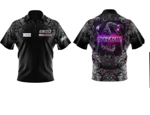 Black with Purple snake on  back  Snakebite Polo Shirt replica
